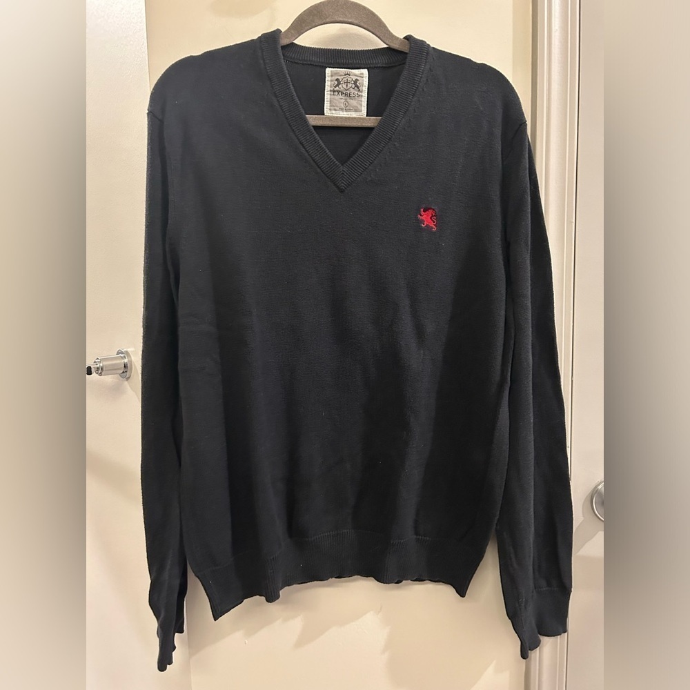Express Sweater Y2K Mens Large Black Long Sleeve